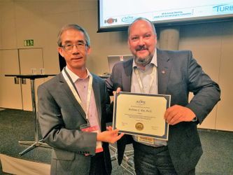 Dr. Nix being recognized for his achievements during ASME’s 2018 Turbomachinery Technical Conference & Exposition. 
